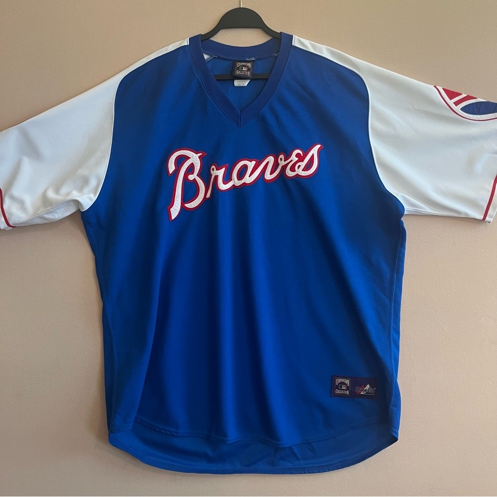Atlanta‎ Braves VTG 1974 Majestic Cooperstown Collection Jersey 3X Made In USA